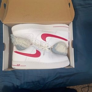 White & Red Air Force 1 sz 13